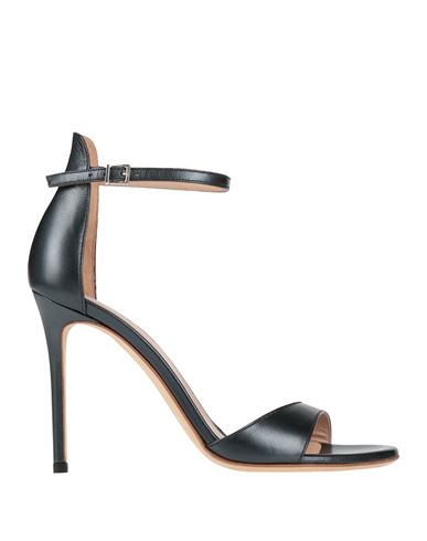 Sergio Levantesi Woman Sandals Black Size 8 Leather