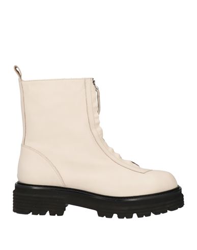 Louis Gerardier Le Bottier Woman Ankle Boots Cream Size 9 Leather In Neutral