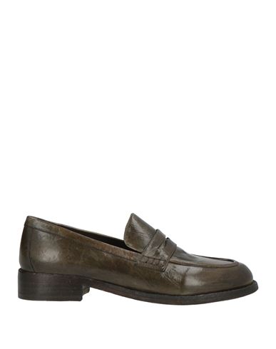 Coral Blue Woman Loafers Military Green Size 9 Leather
