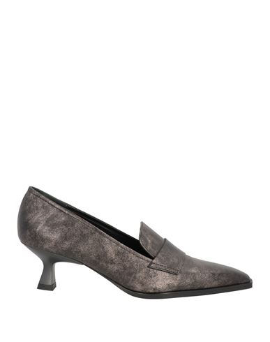 Zinda Woman Loafers Steel Grey Size 7 Leather In Multi