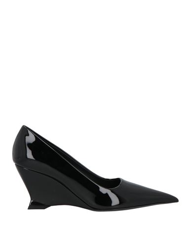 Ferragamo Ladies Black Viola Wedge-heeled Pumps In Black