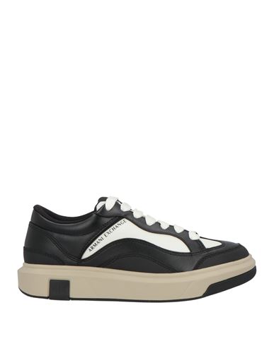 Armani Exchange Man Sneakers Black Size 7 Polyurethane, Polyester In Black