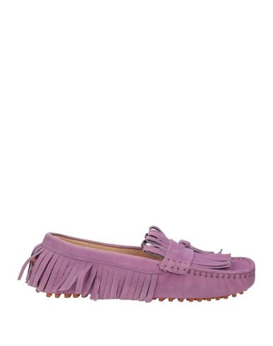 Hadel Woman Loafers Mauve Size 10 Textile Fibers In Purple