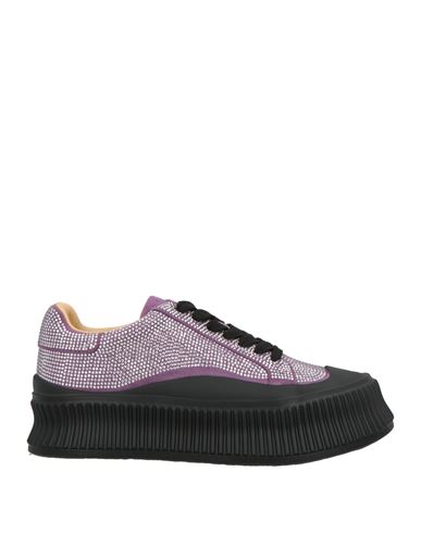 Massimo Santini Woman Sneakers Purple Size 8 Textile Fibers In Purple