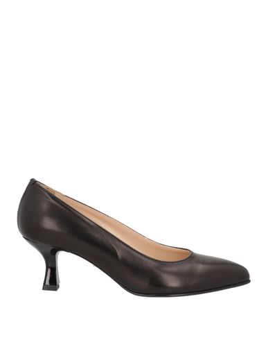 Shop Emmenne By Martina Nanni Woman Pumps Black Size 8 Leather