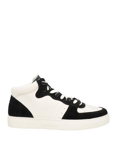 Emporio Armani Man Sneakers White Size 7 Leather, Textile Fibers In White