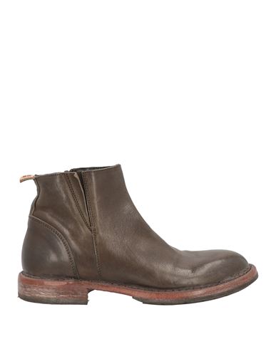 Moma Woman Ankle Boots Military Green Size 8 Leather In Green