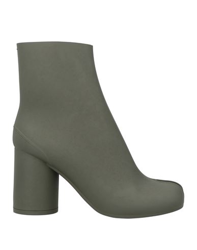 Mm6 Maison Margiela Woman Ankle Boots Military Green Size 6 Recycled Pvc In Green