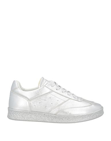 Mm6 Maison Margiela Man Sneakers Silver Size 9 Leather In Silver