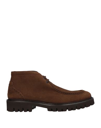 Calce Man Ankle Boots Brown Size 9 Leather In Brown