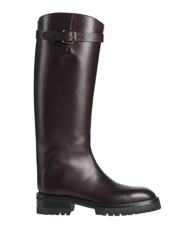 Ann Demeulemeester Woman Boot Plum Size 10 Leather In Brown