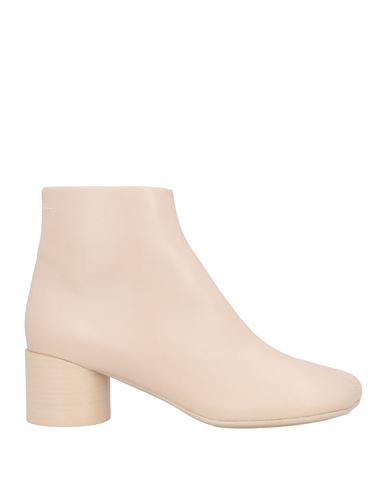 Mm6 Maison Margiela Woman Ankle Boots Light Brown Size 8 Leather