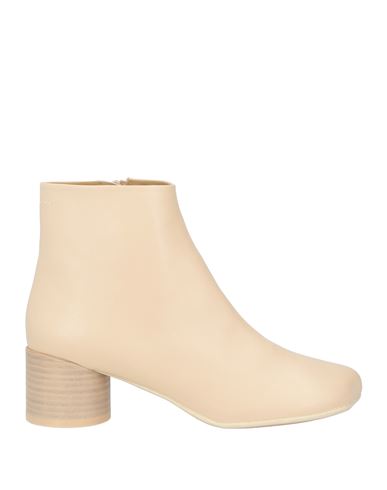 Mm6 Maison Margiela Woman Ankle Boots Ivory Size 6.5 Leather