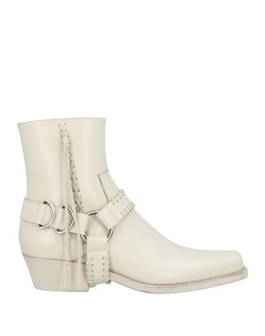 Buttero Woman Ankle Boots Cream Size 11 Leather In White