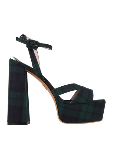 Hill House Home Woman Sandals Dark Green Size 8 Textile Fibers