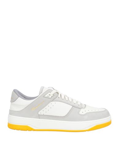 Santoni Man Sneakers Light Grey Size 5.5 Leather In Gray