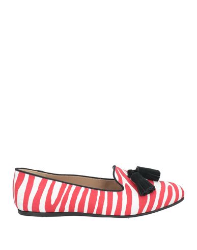 Charles Philip Milano Woman Loafers Red Size 7 Textile Fibers In Red