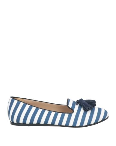 Charles Philip Milano Woman Loafers Blue Size 8 Cotton In Blue