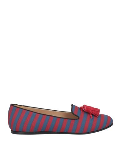 Charles Philip Milano Woman Loafers Burgundy Size 6.5 Cotton