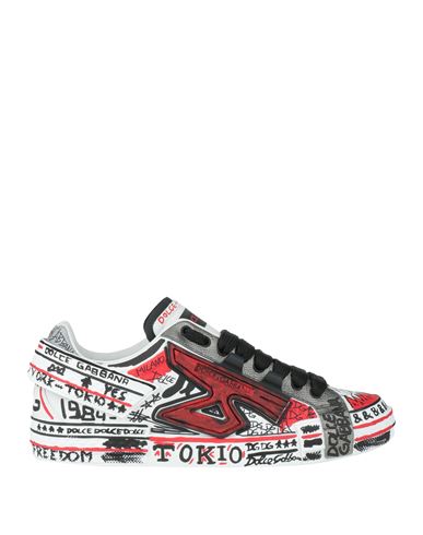 Dolce & Gabbana Man Sneakers White Size 6 Calfskin In White