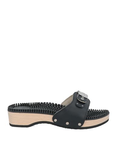 SCHOLL SCHOLL WOMAN MULES & CLOGS BLACK SIZE 9 LEATHER 