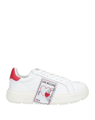 Love Moschino Woman Sneakers White Size 8 Calfskin In White