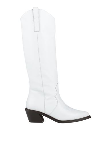 Alohas Woman Boot White Size 7.5 Leather In White