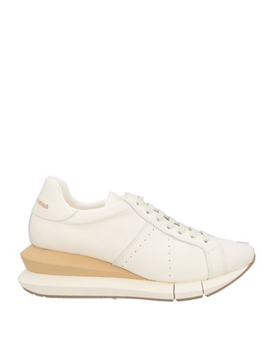Paloma Barceló Woman Sneakers Ivory Size 10 Leather In Beige