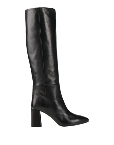 Anna F . Woman Boot Black Size 8.5 Leather In Black