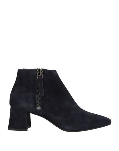 L'amour By Albano Woman Ankle Boots Midnight Blue Size 6 Leather In Blue