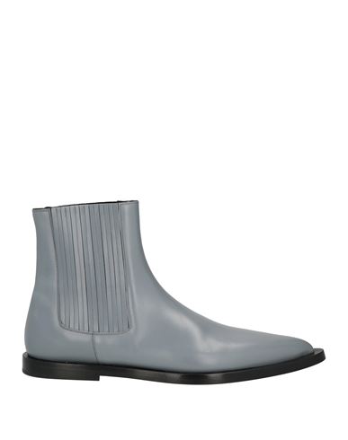 Dolce & Gabbana Man Ankle Boots Grey Size 11 Leather In Gray