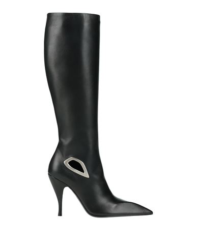 Off-white Woman Boot Black Size 8 Leather In Black