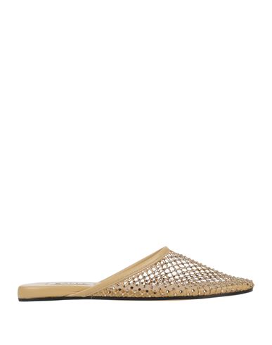 Bally Woman Mules & Clogs Beige Size 4.5 Textile Fibers In Beige