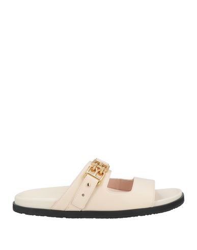 BALLY BALLY WOMAN SANDALS IVORY SIZE 6.5 COW LEATHER 