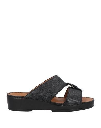Bally Man Sandals Black Size 9 Cow Leather In Black