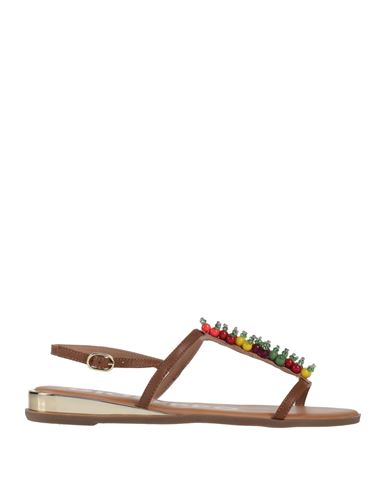 Gioseppo Woman Sandals Brown Size 7.5 Leather