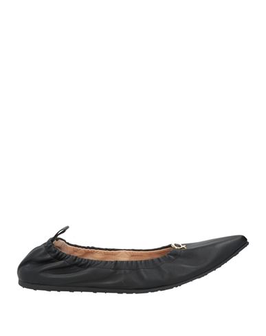 GIANVITO ROSSI GIANVITO ROSSI WOMAN BALLET FLATS BLACK SIZE 7.5 LEATHER 