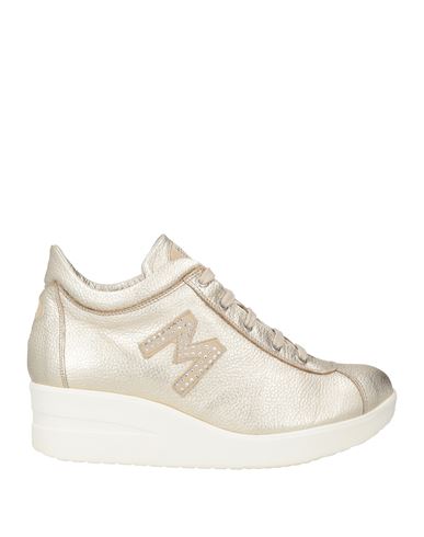 Shop Max Woman Sneakers Platinum Size 8 Leather
