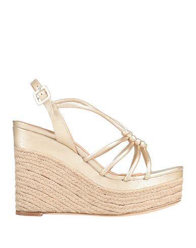 Paloma Barceló Woman Espadrilles Platinum Size 10 Leather In Grey