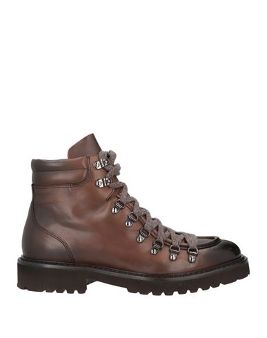 Doucal's Man Ankle Boots Chocolate Brown Size 7 Calfskin In Brown