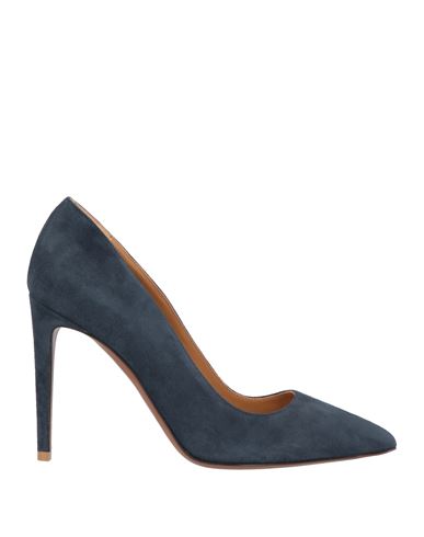 Polo Ralph Lauren Ralph Lauren Collection Woman Pumps Navy Blue Size 7.5 Leather In Navy Blue