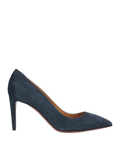 POLO RALPH LAUREN RALPH LAUREN COLLECTION WOMAN PUMPS NAVY SIZE 7 CALFSKIN 