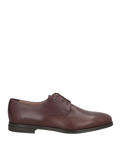 Ferragamo Man Lace-up Shoes Cocoa Size 11.5 Leather In Brown