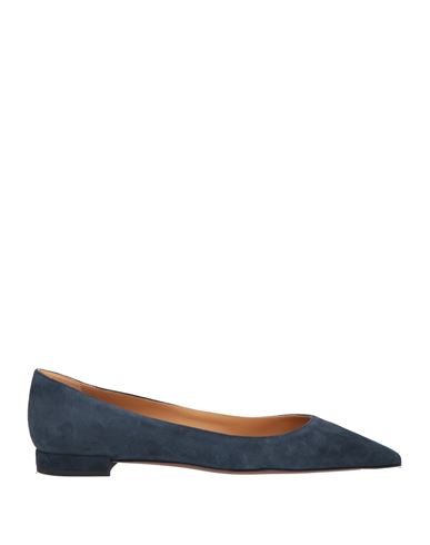 POLO RALPH LAUREN RALPH LAUREN COLLECTION WOMAN BALLET FLATS NAVY SIZE 7 LEATHER 