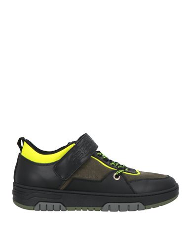 Baldinini Man Sneakers Military Green Size 9 Calfskin In Green
