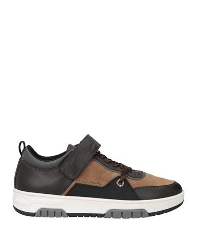 Baldinini Man Sneakers Dark Brown Size 8.5 Calfskin In Brown