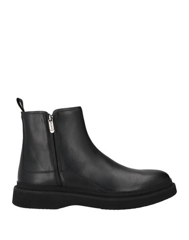 Baldinini Man Ankle Boots Black Size 9 Calfskin In Black