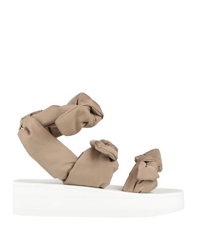 Redv Red(v) Woman Sandals Khaki Size 6 Textile Fibers In Beige