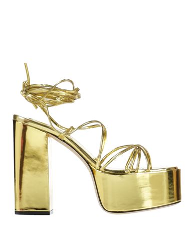 Paris Texas Woman Sandals Gold Size 8 Leather In Gold