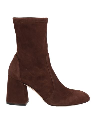 Stuart Weitzman Woman Ankle Boots Brown Size 7 Leather In Brown